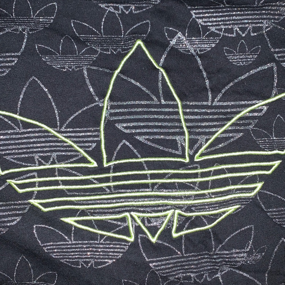 Hold! DONATING SALE.   coolest UNIQUE adidas shirt Glitter/neon  Sz L*. Unisex